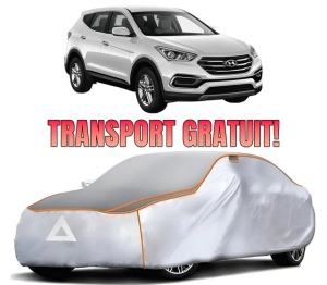 Husa Prelata Antigrindina Auto HYUNDAI SANTA FE IV (TM, TMA) din 2018-2022, Protectie auto contra intemperiilor la grindina, Waterproof, 4x Stickere auto HYUNDAI