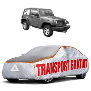Husa Prelata Antigrindina Auto JEEP WRANGLER II (TJ) din 1996-2007, Protectie auto contra intemperiilor la grindina, Waterproof, 4x Stickere auto JEEP