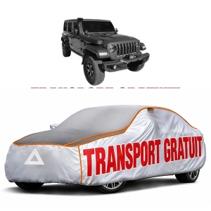 Husa Prelata Antigrindina Auto JEEP WRANGLER IV (JL) din 2017-2021, Protectie auto contra intemperiilor la grindina, Waterproof, 4x Stickere auto JEEP