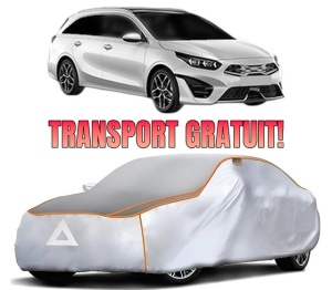 Husa Prelata Antigrindina Auto KIA CEE'D Combi Van (JD) din 2012-2018, Protectie auto contra intemperiilor la grindina, Waterproof, 4x Stickere auto KIA