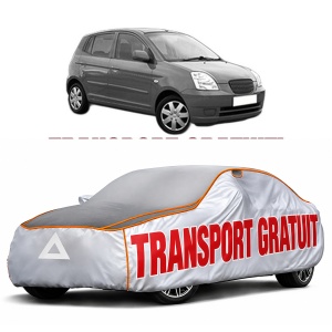 Husa Prelata Antigrindina Auto KIA PICANTO I (SA) din 2004-2011, Protectie auto contra intemperiilor la grindina, Waterproof, 4x Stickere auto KIA
