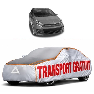 Husa Prelata Antigrindina Auto KIA RIO III Hatchback Van (UB) din 2011-2017, Protectie auto contra intemperiilor la grindina, Waterproof, 4x Stickere auto KIA