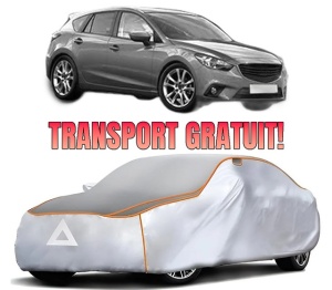 Husa Prelata Antigrindina Auto MAZDA 3 (BM, BN) din 2013-2019, Protectie auto contra intemperiilor la grindina, Waterproof, 4x Stickere auto MAZDA