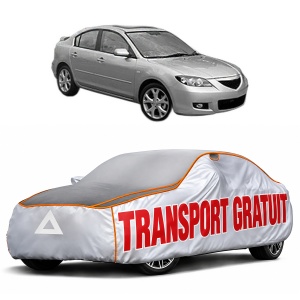 Husa Prelata Antigrindina Auto MAZDA 3 Saloon (BK) din 2003-2009, Protectie auto contra intemperiilor la grindina, Waterproof, 4x Stickere auto MAZDA