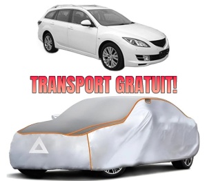 Husa Prelata Antigrindina Auto MAZDA 6 Estate (GH) din 2007-2013, Protectie auto contra intemperiilor la grindina, Waterproof, 4x Stickere auto MAZDA
