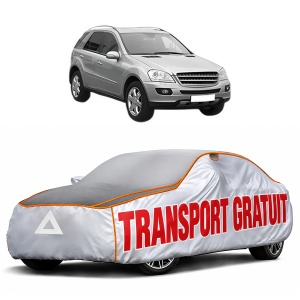 Husa Prelata Antigrindina Auto MERCEDES-BENZ M-CLASS (W164) din 2005-2011, Protectie auto contra intemperiilor la grindina, Waterproof, 4x Stickere auto MERCEDES-BENZ
