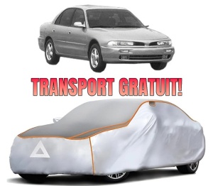 Husa Prelata Antigrindina Auto MITSUBISHI GALANT VIII (EA_) din 1996-2004, Protectie auto contra intemperiilor la grindina, Waterproof, 4x Stickere auto MITSUBISHI