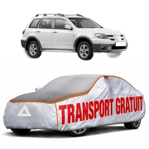 Husa Prelata Antigrindina Auto MITSUBISHI OUTLANDER I (CU_W) din 2001-2007, Protectie auto contra intemperiilor la grindina, Waterproof, 4x Stickere auto MITSUBISHI