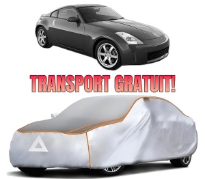 Husa Prelata Antigrindina Auto NISSAN 350Z Coupe (Z33) din 2002-2008, Protectie auto contra intemperiilor la grindina, Waterproof, 4x Stickere auto NISSAN