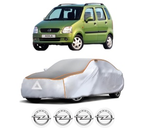 Husa Prelata Antigrindina Auto OPEL AGILA A (H00) din 2000-2007, Protectie auto contra intemperiilor la grindina, Waterproof, 4x Stickere auto OPEL - Img 2
