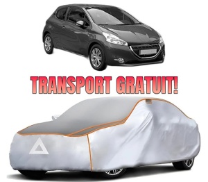 Husa Prelata Antigrindina Auto PEUGEOT 208 Hatchback Van (CR_) din 2013-2019, Protectie auto contra intemperiilor la grindina, Waterproof, 4x Stickere auto PEUGEOT