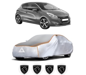 Husa Prelata Antigrindina Auto PEUGEOT 208 I (CA_, CC_) din 2012-2019, Protectie auto contra intemperiilor la grindina, Waterproof, 4x Stickere auto PEUGEOT - Img 2