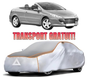 Husa Prelata Antigrindina Auto PEUGEOT 307 CC (3B) din 2003-2009, Protectie auto contra intemperiilor la grindina, Waterproof, 4x Stickere auto PEUGEOT