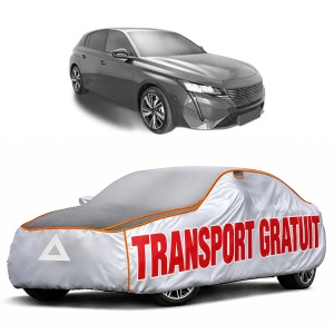 Husa Prelata Antigrindina Auto PEUGEOT 308 III (FB_, FH_, FP_, F3_, FM_) din 2021-2023, Protectie auto contra intemperiilor la grindina, Waterproof, 4x Stickere auto PEUGEOT