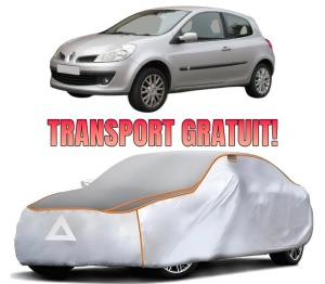 Husa Prelata Antigrindina Auto RENAULT CLIO III Hatchback Van (SB_, SR_) din 2005-2014, Protectie auto contra intemperiilor la grindina, Waterproof, 4x Stickere auto RENAULT
