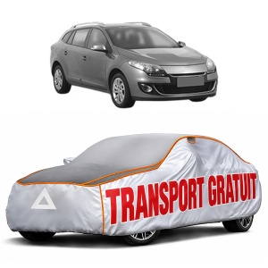 Husa Prelata Antigrindina Auto RENAULT MEGANE III Combi Van (KZ0/1) din 2009-2015, Protectie auto contra intemperiilor la grindina, Waterproof, 4x Stickere auto RENAULT