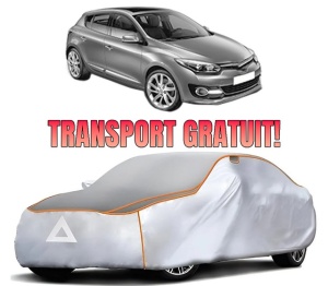Husa Prelata Antigrindina Auto RENAULT MEGANE III Hatchback (BZ0/1_, B3_) din 2008-2017, Protectie auto contra intemperiilor la grindina, Waterproof, 4x Stickere auto RENAULT