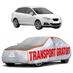Husa Prelata Antigrindina Auto SEAT IBIZA IV ST (6J8, 6P8) din 2010-2016, Protectie auto contra intemperiilor la grindina, Waterproof, 4x Stickere auto SEAT