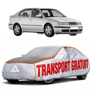 Husa Prelata Antigrindina Auto SKODA Octavia I (1U2) din 1996-2010, Protectie auto contra intemperiilor la grindina, Waterproof, 4x Stickere auto SKODA