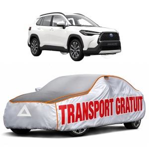 Husa Prelata Antigrindina Auto TOYOTA COROLLA CROSS (ZVG1_, ZSG1_, MXGH1_, MXGA1_) din 2022-2023, Protectie auto contra intemperiilor la grindina, Waterproof, 4x Stickere auto TOYOTA