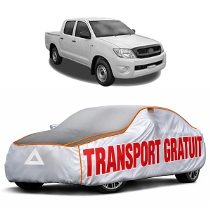 Husa Prelata Antigrindina Auto TOYOTA HILUX VII Platform/Chassis (_N1_, _N2_) din 2005, Protectie auto contra intemperiilor la grindina, Waterproof, 4x Stickere auto TOYOTA
