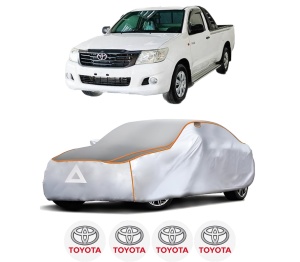 Husa Prelata Antigrindina Auto TOYOTA HILUX VIII Platform/Chassis (_N1_) din 2015, Protectie auto contra intemperiilor la grindina, Waterproof, 4x Stickere auto TOYOTA - Img 2