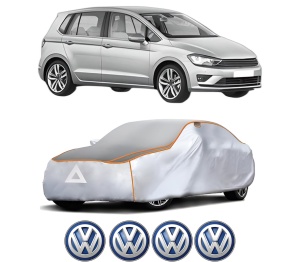Husa Prelata Antigrindina Auto Volskwagen GOLF SPORTSVAN VII (AM1, AN1) din 2014-2020, Protectie auto contra intemperiilor la grindina, Waterproof, 4x Stickere auto Volskwagen - Img 2