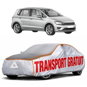 Husa Prelata Antigrindina Auto Volskwagen GOLF SPORTSVAN VII (AM1, AN1) din 2014-2020, Protectie auto contra intemperiilor la grindina, Waterproof, 4x Stickere auto Volskwagen