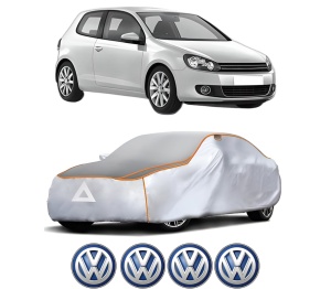 Husa Prelata Antigrindina Auto Volskwagen GOLF VI (5K1) din 2008-2013, Protectie auto contra intemperiilor la grindina, Waterproof, 4x Stickere auto Volskwagen - Img 2