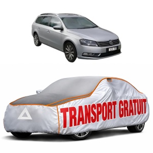 Husa Prelata Antigrindina Auto Volskwagen PASSAT B7 Estate Van (365) din 2010-2014, Protectie auto contra intemperiilor la grindina, Waterproof, 4x Stickere auto Volskwagen