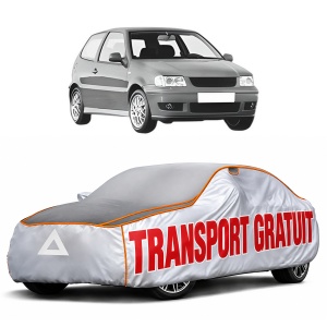 Husa Prelata Antigrindina Auto Volskwagen POLO (6N2) din 1999-2001, Protectie auto contra intemperiilor la grindina, Waterproof, 4x Stickere auto Volskwagen
