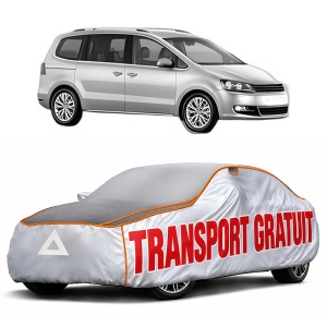 Husa Prelata Antigrindina Auto Volskwagen SHARAN (7N1, 7N2) din 2010-2022, Protectie auto contra intemperiilor la grindina, Waterproof, 4x Stickere auto Volskwagen