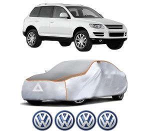 Husa Prelata Antigrindina Auto Volskwagen TOUAREG (7LA, 7L6, 7L7) din 2002-2010, Protectie auto contra intemperiilor la grindina, Waterproof, 4x Stickere auto Volskwagen - Img 2