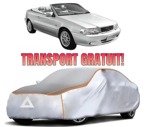 Husa Prelata Antigrindina Auto VOLVO C70 I Convertible (873) din 1998-2005, Protectie auto contra intemperiilor la grindina, Waterproof, 4x Stickere auto VOLVO