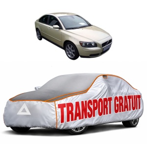 Husa Prelata Antigrindina Auto VOLVO S40 II (544) din 2004-2012, Protectie auto contra intemperiilor la grindina, Waterproof, 4x Stickere auto VOLVO