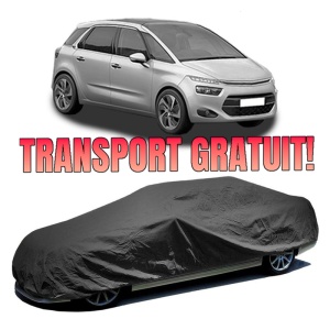 Husa prelata auto pentru CITROEN C4 GRAND PICASSO II (DA_, DE_) 2013 - 2018, culoare negru, material textil impermeabil, rezistanta la intemperii praf UV, CARPASSION Husa Protectie