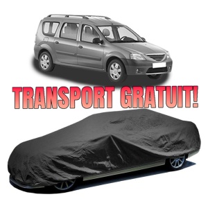 Husa prelata auto pentru DACIA LOGAN MCV (KS_) 2007 - 2013, culoare negru, material textil impermeabil, rezistanta la intemperii praf UV