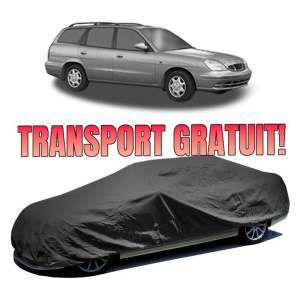 Husa prelata auto pentru DAEWOO NUBIRA Estate (J150) 1999 - 2002, culoare negru, material textil impermeabil, rezistanta la intemperii praf UV, CARPASSION Husa Protectie