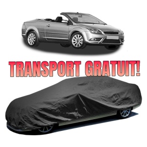 Husa prelata auto pentru FORD FOCUS II Convertible 2006 - 2010, culoare negru, material textil impermeabil, rezistanta la intemperii praf UV, CARPASSION Husa Protectie