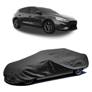 Husa prelata auto pentru FORD FOCUS IV (HN) 2018, culoare negru, material textil impermeabil, rezistanta la intemperii praf UV, CARPASSION Husa Protectie - Img 2