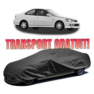 Husa prelata auto pentru HONDA CIVIC VI Coupe (EJ, EM1) 1996 - 2000, culoare negru, material textil impermeabil, rezistanta la intemperii praf UV, CARPASSION Husa Protectie