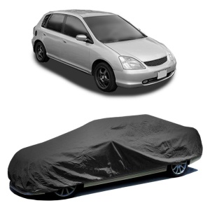 Husa prelata auto pentru HONDA CIVIC VII Hatchback (EU, EP, EV) 2000 - 2005, culoare negru, material textil impermeabil, rezistanta la intemperii praf UV, CARPASSION Husa Protectie - Img 2