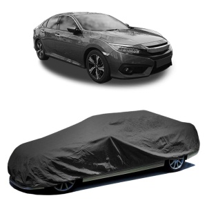 Husa prelata auto pentru HONDA CIVIC X Hatchback (FC_, FK_) 2017 - 2022, culoare negru, material textil impermeabil, rezistanta la intemperii praf UV, CARPASSION Husa Protectie - Img 2