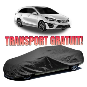 Husa prelata auto pentru KIA CEE'D Combi Van (JD) 2012 - 2018, culoare negru, material textil impermeabil, rezistanta la intemperii praf UV, CARPASSION Husa Protectie