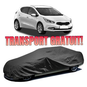 Husa prelata auto pentru KIA CEE'D (JD) 2012 - 2018, culoare negru, material textil impermeabil, rezistanta la intemperii praf UV, CARPASSION Husa Protectie
