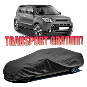 Husa prelata auto pentru KIA SOUL II (PS) 2014 - 2018, culoare negru, material textil impermeabil, rezistanta la intemperii praf UV, CARPASSION Husa Protectie