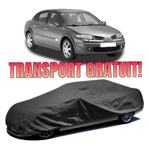 Husa prelata auto pentru RENAULT MEGANE II Saloon (LM0/1_) 2003 - 2010, culoare negru, material textil impermeabil, rezistanta la intemperii praf UV, CARPASSION Husa Protectie