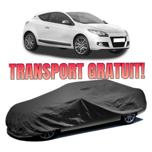 Husa prelata auto pentru RENAULT MEGANE III Coupe (DZ0/1_) 2008 - 2016, culoare negru, material textil impermeabil, rezistanta la intemperii praf UV, CARPASSION Husa Protectie
