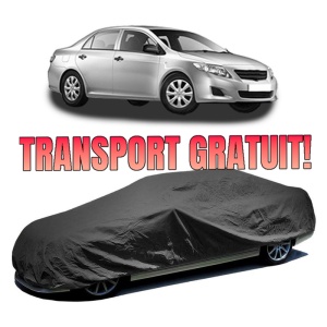 Husa prelata auto pentru TOYOTA COROLLA Saloon (_E15_) 2006 - 2014, culoare negru, material textil impermeabil, rezistanta la intemperii praf UV, CARPASSION Husa Protectie
