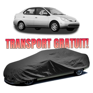 Husa prelata auto pentru TOYOTA PRIUS Saloon (_W1_) 2000 - 2003, culoare negru, material textil impermeabil, rezistanta la intemperii praf UV, CARPASSION Husa Protectie